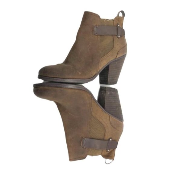 Vince Camuto brown Hayes Chunky leather ankle bootie 5.5 - Picture 3 of 15